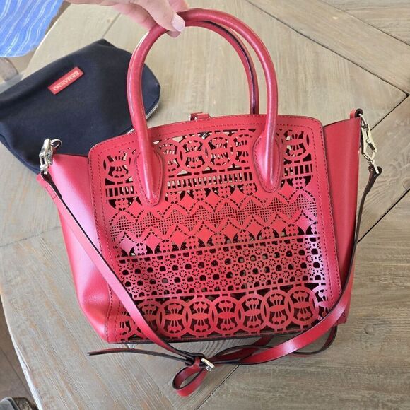 Ermanno Scervino Perforated Leather Crossbody Handbag - Picture 1 of 16